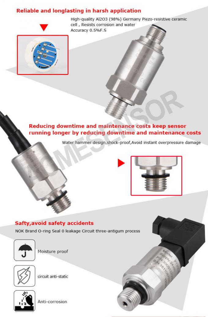 R410a R22 Air Compressor Pressure Transducer R134a R404a Oil Pressure ...