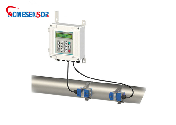Wall Mounted Digital Ultrasonic Flow Meter DN80-DN200 4-20mA Relay Alarms Ultrasonic Depth Sensor